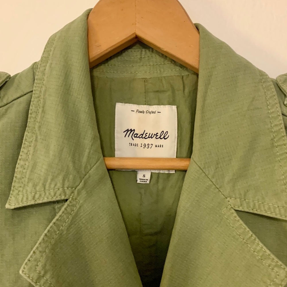 Madewell Green Utility Vest Size Small - Picture 2 of 5